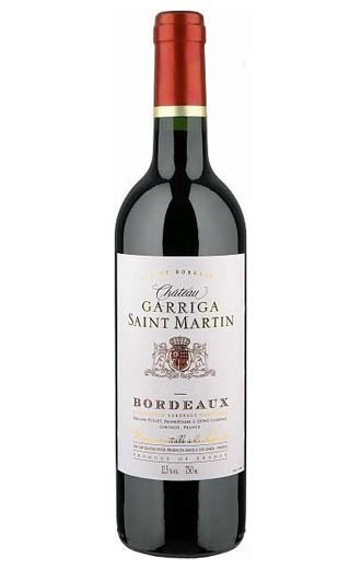 фото вино Chateau Garriga St. Martin Bordeaux 2015 0,75 л