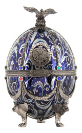 Императорская Коллекция Фаберже Серебро Синяя с цветами 0,7 л.