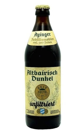 фото пиво Ayinger Altbairisch Dunkel Unfiltriert 20 шт. 0,5 л