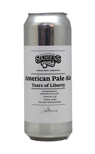 фото пиво Salden's American Pale Ale Tears Of Liberty 0,5 л