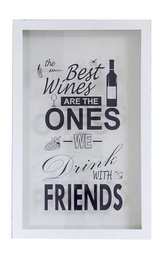 Копилка для винных пробок The Best Wines Are The Ones We Drink With Friends Беленый Дуб Большая