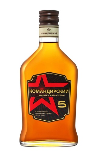 фото коньяк Komandirskiy 5 Years Old 0,25 л