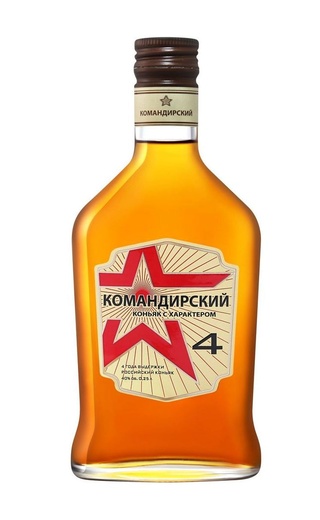 фото коньяк Komandirskiy 4 Years Old 0,25 л