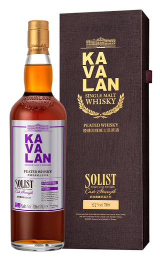 фото виски Kavalan Solist Peated Malt Single Cask Strength 53.2% 0,7 л