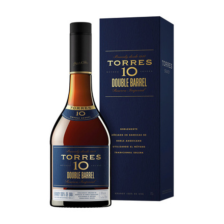 Бренди Torres 10 Double Barrel цена 0,7 л в коробке 2343 руб., купить Торрес 10 лет Дабл Баррел в Москве, магазин Декантер