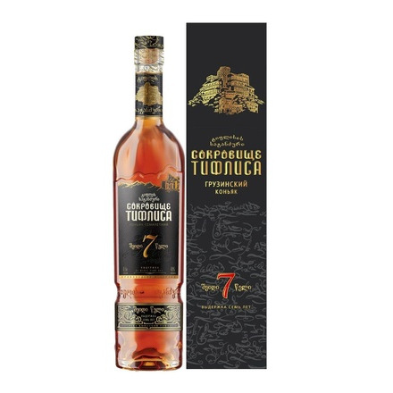 Коньяк Treasure Tiflis 7 Years Old цена 0,5 л в коробке 1236 руб ...