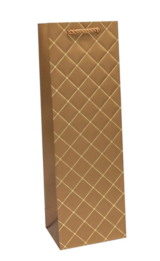 фото Paper Bag Bronze Rhombus 12*36*9