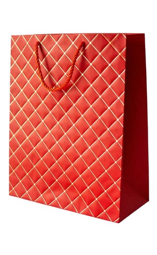 фото Paper Bag Red Rhombus 26*32*12