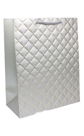 фото Paper Bag Silver Rhombus 26*32*12