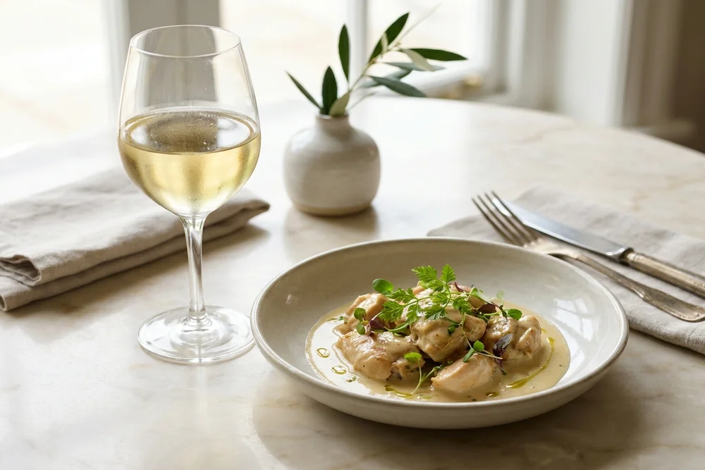 Курица и вино