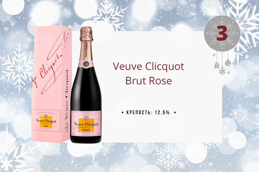 Топ шампанского 3 место Шампанское Veuve Clicquot Brut Rose 0.75 л в коробке