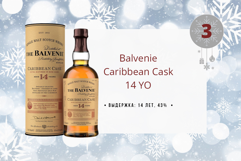 Виски Balvenie Caribbean Cask 14 YO Malt Scotch Whisky 0.7 л в тубе