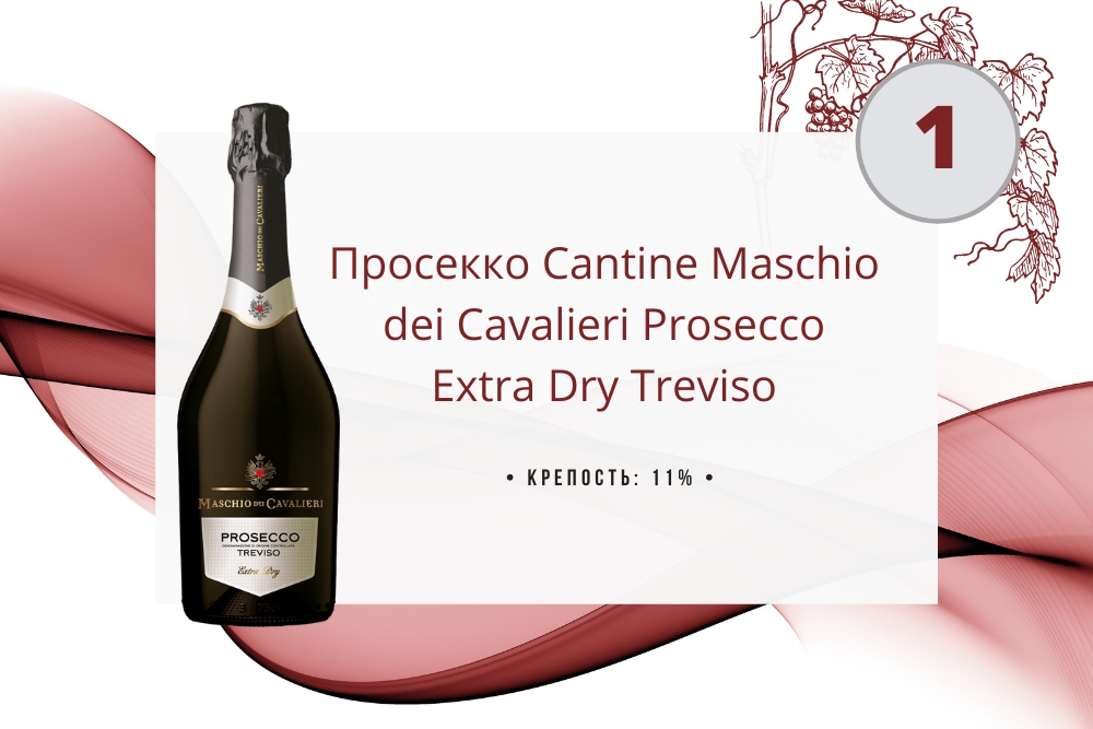 Просекко Cantine Maschio dei Cavalieri Prosecco Extra Dry Treviso 0.75 л