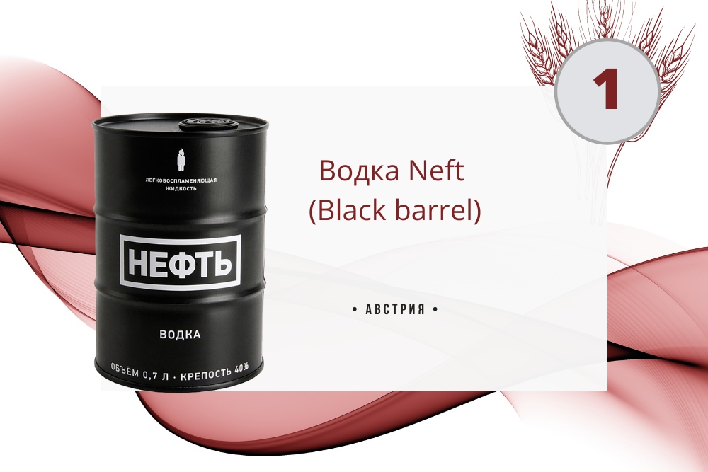 Водка Neft (Black barrel) 0.7 л