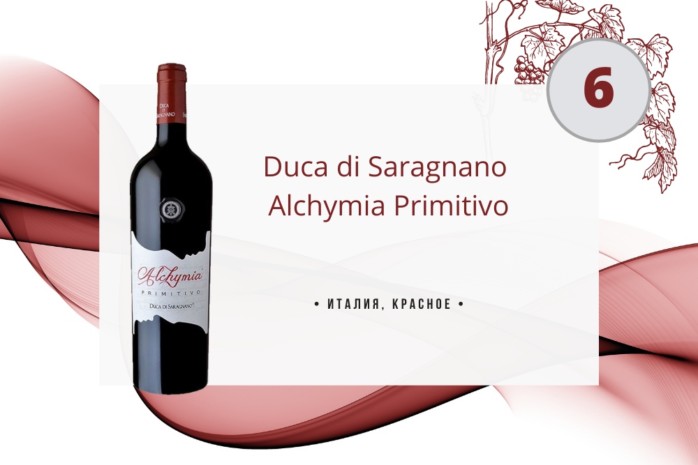 Вино Duca di Saragnano Alchymia Primitivo 0.75 л